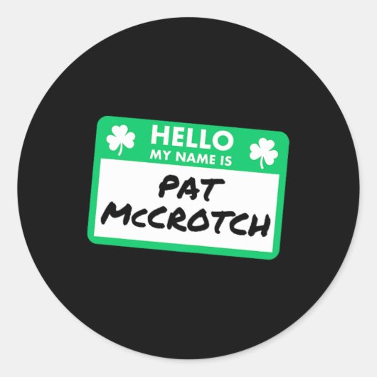 Hallo Grappige St Patrick's Day Ronde Sticker (Voorkant)