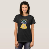 Hallo, Grappige UFO Grafiek T-shirt (Voorkant volledig)