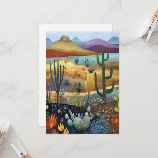 Hallo Grappige woestijnscene Kaart (Voorkant / Achterkant in situ)