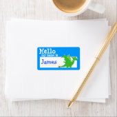 Hallo Green Dragon Mijn naam is Badge Blue Etiket (Insitu)