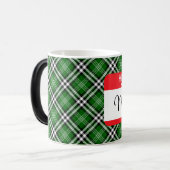 Hallo Green Plaid Mijn naam is MERRY Label Holiday Magische Mok (Voorkant links)