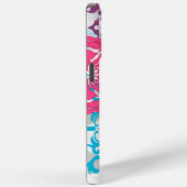 hallo Grey and Blue Linen Pattern iPhone 6 Plus Case-Mate iPhone Case (Achterkant / Rechts)