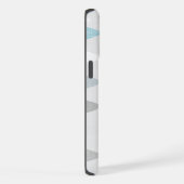 hallo Grey and Blue Linen Pattern iPhone 6 Plus Hoesje (Rechterkant)