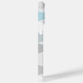 hallo Grey and Blue Linen Pattern iPhone Case-Mate iPhone Case (Achterkant / Rechts)