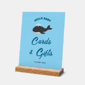 Hallo Grey Whale Baby shower Kaarten & Geschenken  Acryl Bord (Hoek)