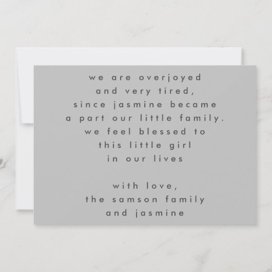 hallo grijs vervul moderne, eenvoudige, minimalist aankondiging (Achterkant)