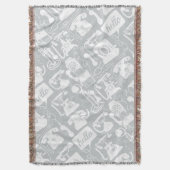 hallo grijs wit telefoonpatroon deken (Voorkant Verticaal)