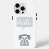 Hallo Grijze Retro Telefoon Case-Mate iPhone Case (Achterkant)