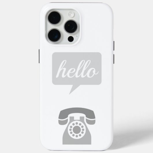 Hallo Grijze Retro Telefoon Case-Mate iPhone Case (Achterkant)