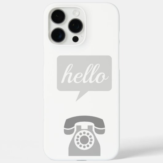 Hallo Grijze Retro Telefoon Case-Mate iPhone Case (Achterkant)