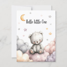 Hallo grillige "kleine" teddybeer briefkaart