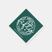 Hallo Groen - Vijftig 50ste verjaardag Servet (Hoek)