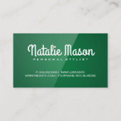 Hallo | Groene gloss Visitekaartje (Achterkant)