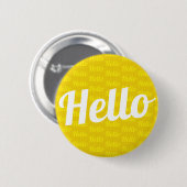 hallo groet ronde button 5,7 cm (Voorkant /achterkant)