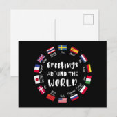 Hallo Groeten over de hele wereld, Briefkaart (Voorkant / Achterkant)