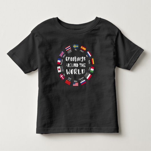 Hallo Groeten over de hele wereld, Kinder Shirts (Voorkant)