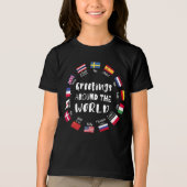 Hallo Groeten over de hele wereld, Tri-Blend Shirt (Voorkant)