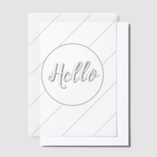 Hallo Groeten Typografie met strepen Vellum Uitnodigingen