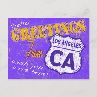 hallo, groeten uit Los Angeles, Californië Briefkaart