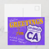 hallo, groeten uit Los Angeles, Californië Briefkaart (Voorkant / Achterkant)