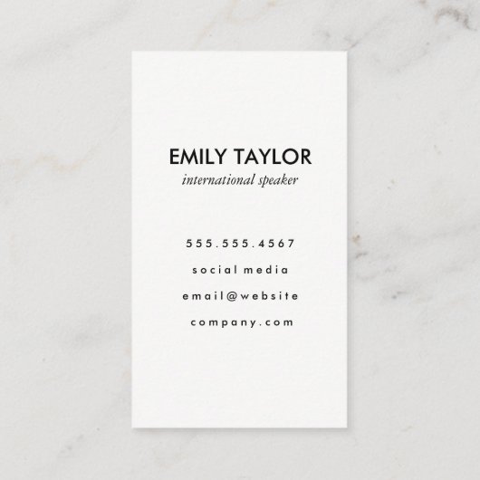 Hallo Groeten Zwart en Wit Visitekaartje (Achterkant)