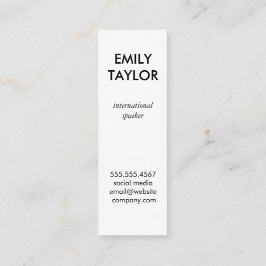 Hallo Groetjes Gold Glitter Mini Visitekaartje (Achterkant)