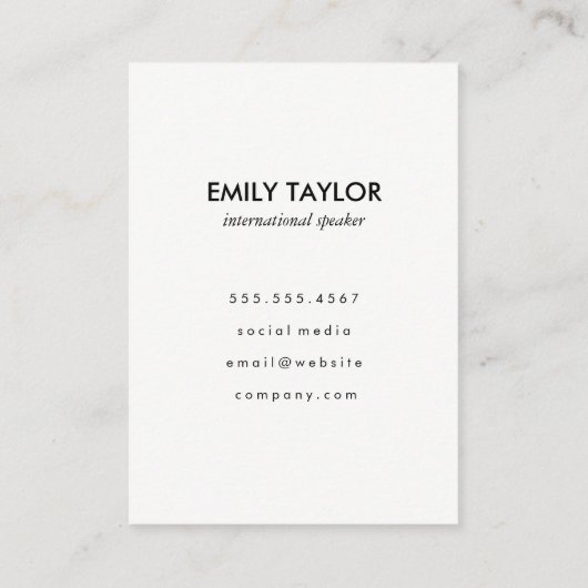 Hallo Groetjes Gold Glitter Visitekaartje (Achterkant)