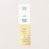 Hallo Groetjes Gold Glitter Visitekaartje (Buitenkant ongevouwen)