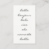 HALLO GROETJES VISITEKAARTJE (Voorkant)