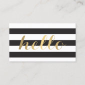 Hallo Groot goud? Gewoon gestreept Visitekaartje (Voorkant)