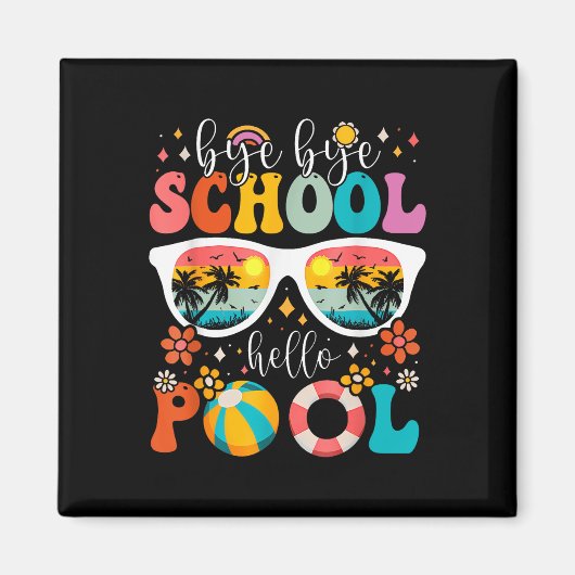 Hallo Groovy Bye School Magneet (Voorkant)