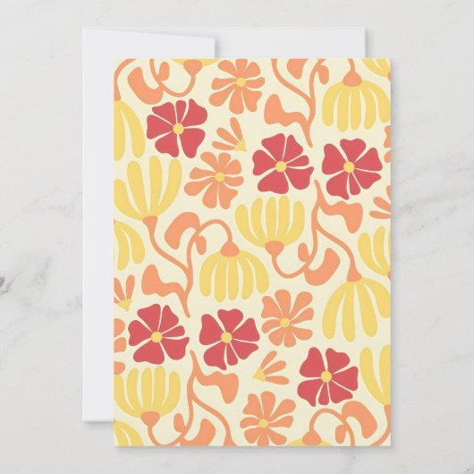  Hallo Groovy Flower Kaart (Achterkant)