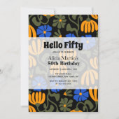 Hallo Groovy Flower Kaart (Voorkant)