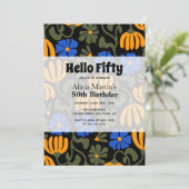 Hallo Groovy Flower Kaart (Staand voorkant)