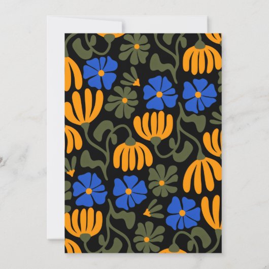 Hallo Groovy Flower Kaart (Achterkant)