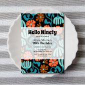  Hallo Groovy Flower Kaart