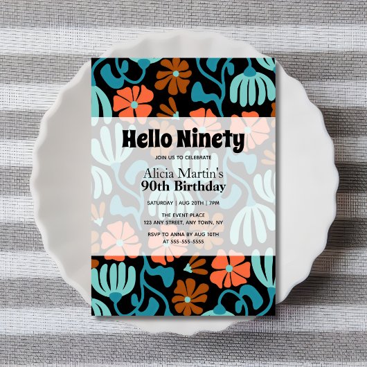  Hallo Groovy Flower Kaart