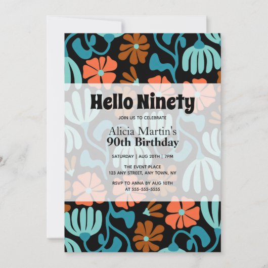  Hallo Groovy Flower Kaart (Voorkant)