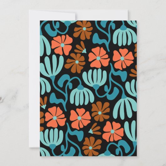  Hallo Groovy Flower Kaart (Achterkant)