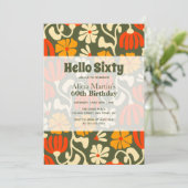  Hallo Groovy Flower Kaart (Staand voorkant)