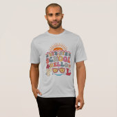 Hallo Groovy Retro Design Bye School T-shirt (Voorkant volledig)