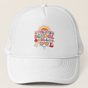 Hallo Groovy Retro Design Bye School Trucker Pet