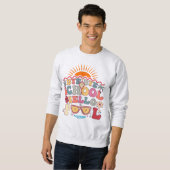 Hallo Groovy Retro Design Bye School Trui (Voorkant volledig)