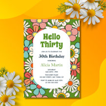 Hallo Groovy Retro Hippie Flower