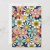 Hallo Groovy Retro Hippie Flower Kaart (Achterkant)