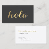 Hallo Grote Gouden Hola (II) Visitekaartje (Voorkant / Achterkant)