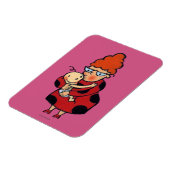 Hallo Grote Hugs van tante in het rood Magneet (Linkerzijde)