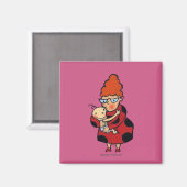 Hallo Grote Hugs van tante in het rood Magneet (Voorkant / Achterkant)