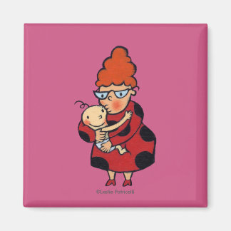 Hallo Grote Hugs van tante in het rood Magneet