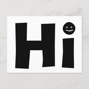 Hallo grote letters groeten leuk Briefkaart